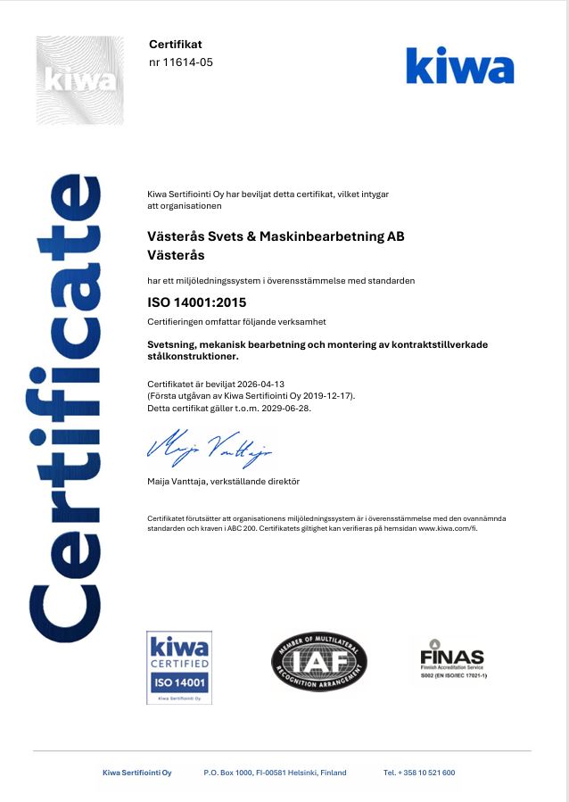 ISO 14001 certifikat